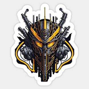 Mecha Skull S02 D95 Sticker